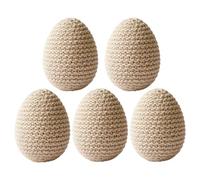 Conjunto de huevos de pastel, 5 piezas, color pastel Knitted Spring Party Favors, decorativo huevo para jarrón Wreath Garland Home Dining Workplace Party Celebration and Seasonal Easter Decor