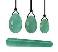 Conjunto de huevos de Yoni de jade natural para mujer, ejercicio de Kegel para músculos del suelo pélvico, huevos de Yoni, piedras naturales para apriete, juego de aventurina verde de bola Ben Wa