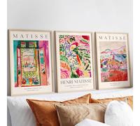 Conjunto de impresiones de Matisse de 3, arte de pared de Matisse, arte de exposición, arte de pared de mediados de siglo, arte de paisaje (A4-21 x 29,7 cm)