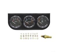 Conjunto de indicador triple automático de 52 mm que ofrece lectura de voltaje del estado del aceite y datos de temperatura del refrigerante para plataformas de vehículos de 12 V (D)