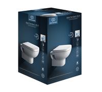 Conjunto de inodoro Ideal Standard i.life A, RimLS+, con asiento de inodoro Softclose, blanco, T467101