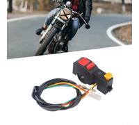 Conjunto de interruptor de manillar de motocicleta con control de 3 vías para luces para indicadores de bocina, color negro, soporte de 22,2 mm para scooter y bicicleta eléctrica