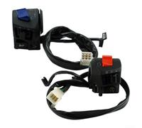 Conjunto de interruptor de manillar de motocicleta para CG125-22 mm izquierdo azul/derecho rojo manillar con haz alto/bajo, señal de giro e interruptor de apagado (FXD125)