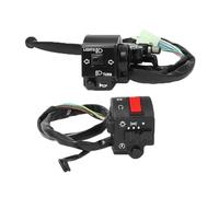 Conjunto de interruptor de manillar, paquete de 2 37200-05340 7/8 pulgadas, compatible con motocicletas GS125 GN125, negro