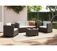 Conjunto de jardín diva confort de 4 plazas en color grafito