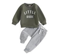 Conjunto de Jogging Niño Chico 2 Piezas Top Manga Larga Y Pantalones Con Bolsillos Casual Chándal Piezas para Niños Conjunto