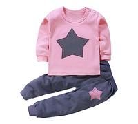Conjunto de jogging para niñas 98, con mangas largas y pantalones con estampado de animales, para niños y niñas, traje de estar por casa holgado para recién nacidos de 0 a 9 meses, Rosa., 3-6 meses
