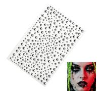 Conjunto de joyería de perforación falsa | Remaches chapados en plata maquillaje punk - piercings falsos joyas faciales, para de cosplay, festivales de música y conciertos actuaciones niñas