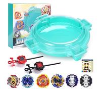 Conjunto de Juego de Top de Batalla, Juego Completo con Estadio, 6 Tops de Batalla y 2 Lanzadores, Juguetes para Niños y Niñas de 6 Años en Adelante (Exclusivo de Amazon) - Verde