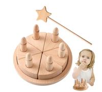 Conjunto de Juegos de Pastel genérico para - Juguete de Pastel de Madera, Conjunto de Comida para Hacer Sonar | Juguete de Postre de Corte de cumpleaños para niños y niñas, en Clase