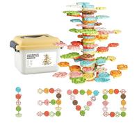 Conjunto De Juguetes Apilables Genérico - Bloques De Árbol De Equilibrio , Juego De Construcción De Madera | De Actividad De Desarrollo Del Aprendizaje Temprano, Juego De Coordinación