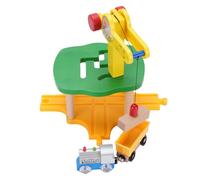 Conjunto de Juguetes de Grúa Madera, Pista Madera Trail Grúa para Niños