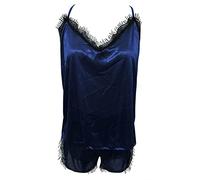 Conjunto de lencería 2026, conjunto de lencería con sujetador, ropa interior de liga y braga de encaje, conjunto de pijama de moda para mujer, azul oscuro, XXL
