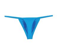 Conjunto de Lencería roja de gran tamaño G-String Briefs para hombre bajo tanga trasero ropa interior Bragas de cintura abierta Lencería Noche Conjunto, Agua Azul, L