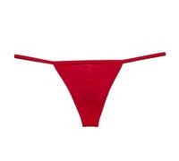 Conjunto de Lencería roja de gran tamaño G-String Briefs para hombre bajo tanga trasero ropa interior Bragas de cintura abierta Lencería Noche Conjunto, rojo, 4XL