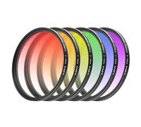 Conjunto de Lentes de gradiente de Color Redondo Lente de Filtro de Efecto de cámara SLR Alta transmisión de luz Esencial for fotografía de Paisaje (Color : Six-Piece suit67 mm)