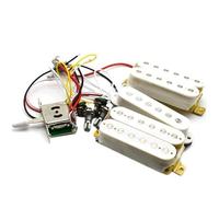 Conjunto De Línea De Captación De Guitarra Eléctrica ST HSH Con Kit De Cableado De Potenciómetro De 500 K(White)