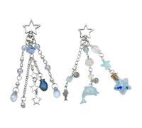 Conjunto De Llaveros De Mujer De 2 Piezas, Llavero Estrella Y2K, Accesorios Estrella Y2K, Complementos Estéticos para Mujer, Llavero De Moda Mujer