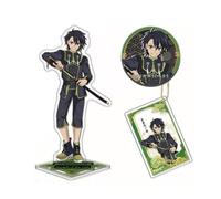 Conjunto De Llaveros Y Insignias Anime Seraph of The End, Insignia Yuichiro Hyakuya, Llavero Mikaela Hyakuya, Soporte Acrílico Guren Ichinose (A)