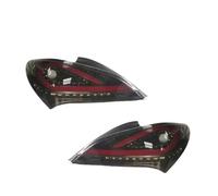 Conjunto de luces traseras de coche de 2 piezas compatibles con Hyundai Genesis Coupe 2009-2014 LED DRL freno que fluye agua parpadeo lámparas luces traseras(Red Smoke)