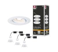 Conjunto de luminarias empotrables LED Nova Mini Plus de Paulmann, 3x4,2 W, 2700 K, blanco mate
