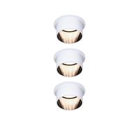 Conjunto de luminarias empotradas LED Paulmann Gil, 3x6 W, 2700 K, IP44, blanco mate/negro mate