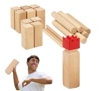 Conjunto de Madera de Juego de Patio al Aire Libre Juegos de Lawn Yard para Adultos y Lanzar Familia, Elija el Tamaño del Jardín o Regulación