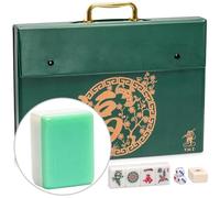Conjunto de mahjong chino YMI Emerald Weave, piedras grandes