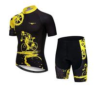Conjunto de maillot y pantalones cortos de ciclismo para hombre, camiseta de manga corta y pantalones cortos, ropa de montaña, ropa de verano, secado rápido