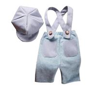 Conjunto de mameluco para fotografía de bebé recién nacido y gorro a juego para niños y niñas, mono y gorra con pico para capturar momentos memorables, traje de fotografía para bebé