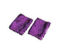 Conjunto de mangas con puños falsos, Unisex Puños falsos Muñequeras Mangas de brazo Lentejuelas Multicolor 7x10 cm 1 par Accesorios for disfraces(Color 12)