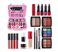 Conjunto de maquillaje cosméticos accesorios de cajas de regalo con sombra de ojos Palets de maquillaje impermeable | Cantidad cosmética de gran capacidad con un kit de fabricación de casos reutilizab