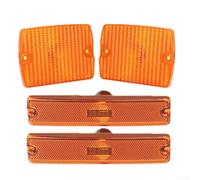 Conjunto de marcador lateral de repuesto directo para Wrangler para yj para | Se adapta a Wrangler para YJ 87-95, lente ámbar, reemplazo directo, juego de 4 piezas, construcción de plástico