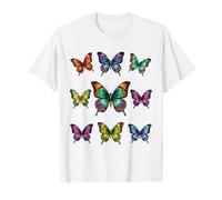 Conjunto de Mariposas Coloridas con Alas Simétricas Camiseta