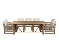 Conjunto de Mesa con Sillas Home ESPRIT Marrón 230 x 100 x 75 cm