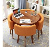 Conjunto de Mesa de Comedor Redonda Moderna para 4 Personas Mesa Ahorradora de Espacio para Cocina u Oficina Superficie Ideal para Comedor Apartamento Pequeño Sala de Reuniones A15 31.5inch/80cm