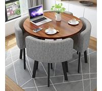 Conjunto de Mesa de Comedor Redonda Moderna para 4 Personas Mesa Ahorradora de Espacio para Cocina u Oficina Superficie Ideal para Comedor Apartamento Pequeño Sala de Reuniones A10 31.5inch/80cm