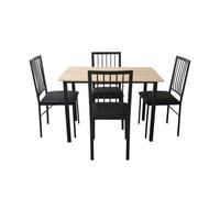 Conjunto de mesa fija con 4 sillas diego 75 cm