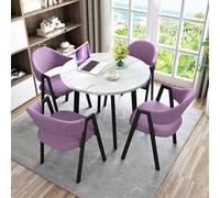 Conjunto de mesa y silla de conferencia - Pequeña mesa de comedor para oficina sala de recepción y sala de estar - Colección de muebles modernos para negociación