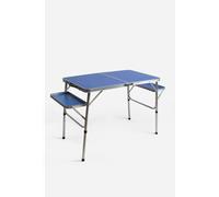Conjunto de Mesa y Sillas Camping de Aluminio Azul