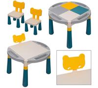 Conjunto de Mesa y Sillas Coil Conjunto, 2 en 1 para Niños, Material: PP+ABS, Multicolor