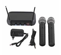 Conjunto de Micrófono Inalámbrico, de Micrófono Inalámbrico Señal Estable 100-240V Control FM-Volumere para Karaoke para DJ Party (Enchufe de la UE)