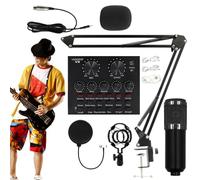 Conjunto de micrófonos de grabación - Equipo de estudio de grabación, conjunto de micrófonos de condensador versátiles | Kit de micrófonos de condensador para producción de video, ens