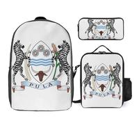 Conjunto De Mochila 3 Piezas Botsuana Emblema Nacional Mochilas Escolares De Moda Para Niñas Mochila Informal Con Portátil Para Mujeres Viaje