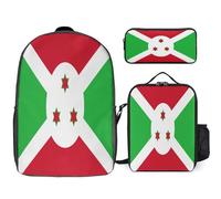 Conjunto De Mochila 3 Piezas Burundi Bandera Nacional Mochila Escolar Multifuncional Unisex Para Chicos Y Chicas Adolescentes Viaje