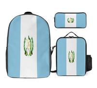 Conjunto De Mochila 3 Piezas Guatemala Bandera Nacional Mochila Escolar Multifuncional Unisex Para Chicos Y Chicas Adolescentes Viaje
