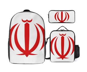 Conjunto De Mochila 3 Piezas Islam Iraní Emblema Nacional Mochila Escolar Multifuncional Unisex Para Chicos Y Chicas Adolescentes Viaje