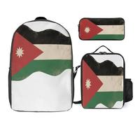 Conjunto De Mochila 3 Piezas Jordán Bandera Nacional Mochilas Escolares De Moda Para Niñas Mochila Informal Con Portátil Para Mujeres Viaje