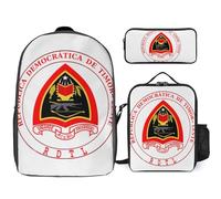 Conjunto De Mochila 3 Piezas La Democracia En Timor Oriental Emblema Nacional Escolares Mujeres Escolar Viaje Informal Portátil 17 Pulgadas Chicas Adolescentes Resistente Ligera Hombres Universidad
