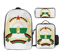 Conjunto De Mochila 3 Piezas Mochila Para Portátil Con Democracia Afgana Bandera Escolar Bolso De Viaje Casual Con Correa En El Pecho Para Niños Y Niñas